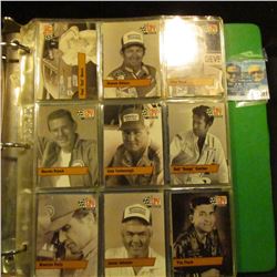 1491 _ Three-ring notebook with numerous racing car related cards and a signed letter from Stirling 