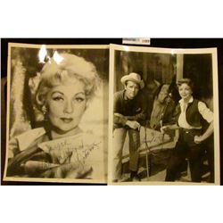 1499 _ Autographed black and white photos of Ann Sothern & Howard (Duff) & Ida (Lupino) (Western fil