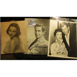 1500 _ Autographed black and white photos of Ida Lupino & Howard Duff (Western film stars); unautogr