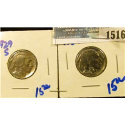 1516 _ 1929-S And 1934 Buffalo Nickels