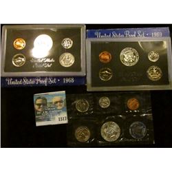 1517 _ Proof Coin Sets Includes 1968, 1969, And 1965 Special Mint Set.  The Half Dollars In These Se