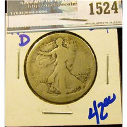 1524 _ 1916-D Better Date Walking Liberty Half Dollar