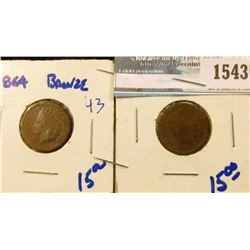 1543 _ 1864 And 1865 Indian Head Cents