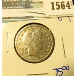 1564 _ 1892 Barber Quarter With Liberty Visible