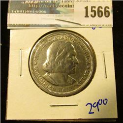 1566 _ 1893 Columbian Exposition Silver Commemorative Half Dollar