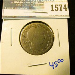 1574 _ 1913 Semi Key Date Barber Quarter