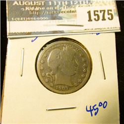 1575 _ 1907-S Barber Quarter
