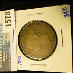 1578 _ Newfoundland 1880 Silver Half Dollar With Queen Victoria