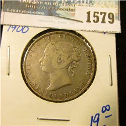 1579 _ Newfoundland 1900 Silver Half Dollar