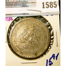 1585 _ Mexico 1924 Silver One Peso Coin