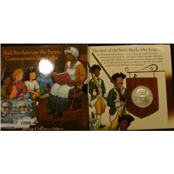 1590 _ Black Patriots Silver Dollar And Information Pack.  The Silver Dollar Is Dated 1998 And Has C