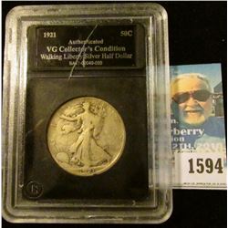 1594 _ Key Date 1921 S Walking Liberty Half Dollar