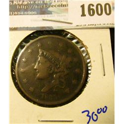 1600 _ 1835 Coronet Head Large Cent With Full Liberty Visible