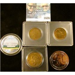 1606 _ Exonumia And Coin Lot Includes Calvin Coolidge Token, General Robert E Lee Token, Ronald Reag
