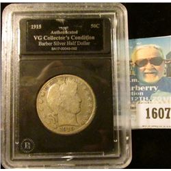 1607 _ 1915-S Semi Key Date Barber Half Dollar