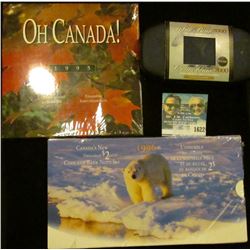 1622 _ 2000 Polar Bear Canadian Two Dollar Coin With Display; 1996 Canadian Coin & Bank Note Set; & 