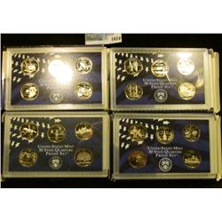 1624 _ 1999- 2002 Proof State Quarter Sets.  There Are A Total Of 20 Proof Quarters In These Lots
