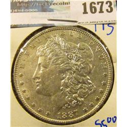1673 _ 1887 Morgan Silver Dollar