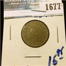 1677 _ 1883 V Nickel With Cents