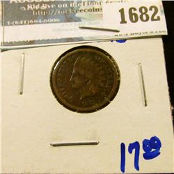 1682 _ 1873 Indian Head Cent With An Open 3
