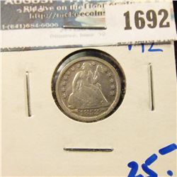1692 _ 1853 Seated Dime With Arrows