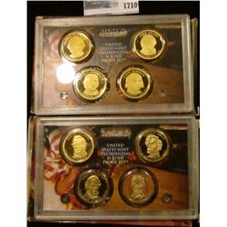 1710 _ 2008 And 2010 Proof Presidential Dollars Set.  These Sets Start With James Monroe And End Wit