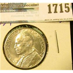 1715 _ Vatican Silver 5 Lire Coin