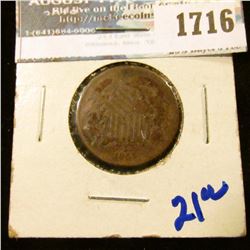 1716 _ 1865 Two Cent Piece