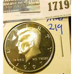 1719 _ 1997-S Proof Silver Kennedy Half Dollar