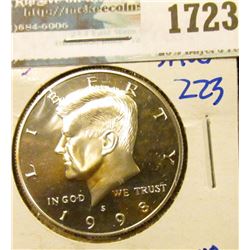 1723 _ 1998-S Proof Silver Kennedy Half Dollar
