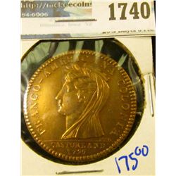 1740 _ Castorland French Silver Restrike (Argen)Medal- Franco Americana Colonia. Copper???
