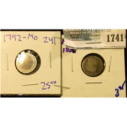 1741 _ 1792 And 1806- Spanish Colonies - Mexico Silver Half Reales