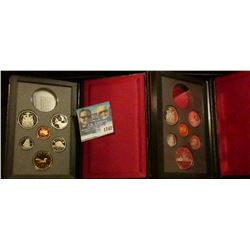 1742 _ 1987 And 1989 Double Dollar Canadian Proof Sets Missing The Silver Dollars