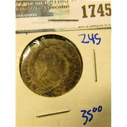 1745 _ Austria Silver 1764 10 Kreuzer Coin