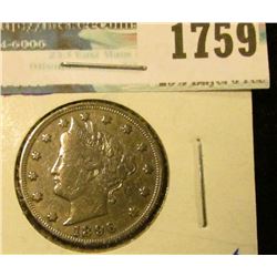 1759 _ 1896 V Nickel With Full Liberty, Full Rims, And Nice Details