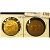 Image 1 : 1782 _ Two Green River Whiskey Good Luck Tokens