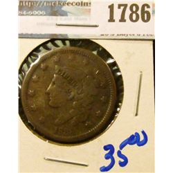 1786 _ 1838 Coronet Head Large Cent