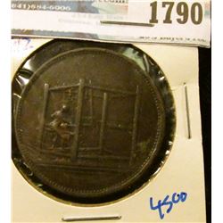 1790 _ One Penny Condor Token Payable At Jackson & Lister’s Warehouse.  Jackson & Lister Were Linen 