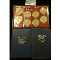 1809 _ 1953-60 Set of Great Britain Queen Elizabeth II Half Crowns; & (2) Five-piece Sets of Great B