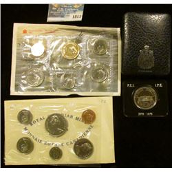 1811 _ 1972 & 1989 Canada Mint Sets; & 1873-1973 Prince Edward Islands Canada Prooflike Dollar in or