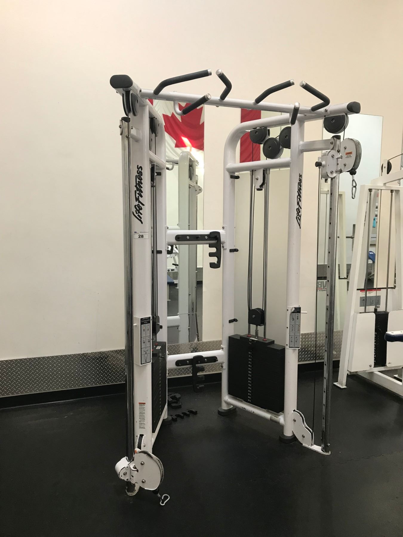 black dual adjustable pulley cable pull