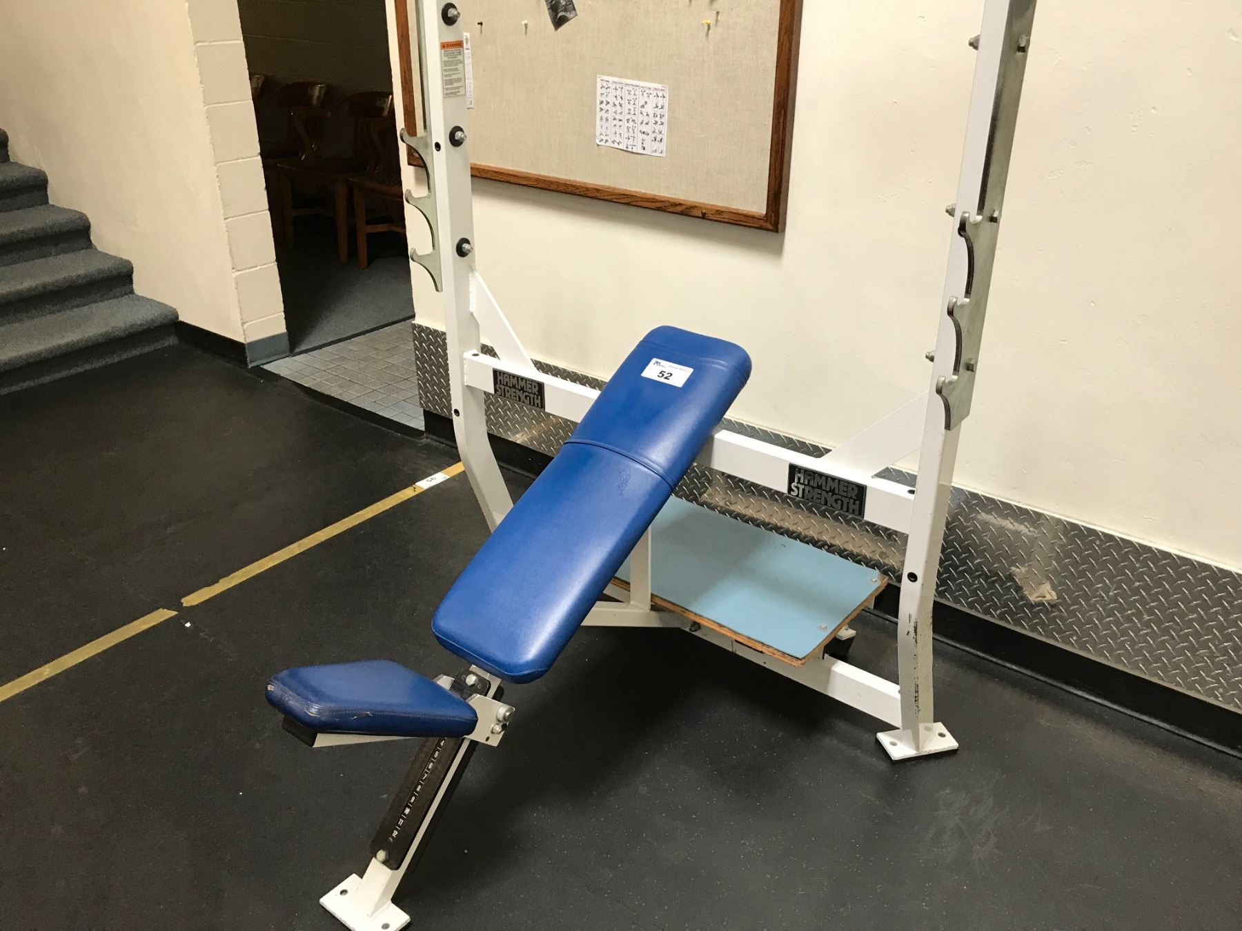 Hammer Strength White Blue Vertical Bench Press