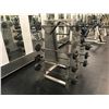 Image 1 : CHECKER PLATE 5-TEIR BARBELL STAND WITH ASSORTED BARBELLS