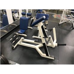 WHITE / BLUE INDUSTRIAL FREE WEIGHT CURL BENCH