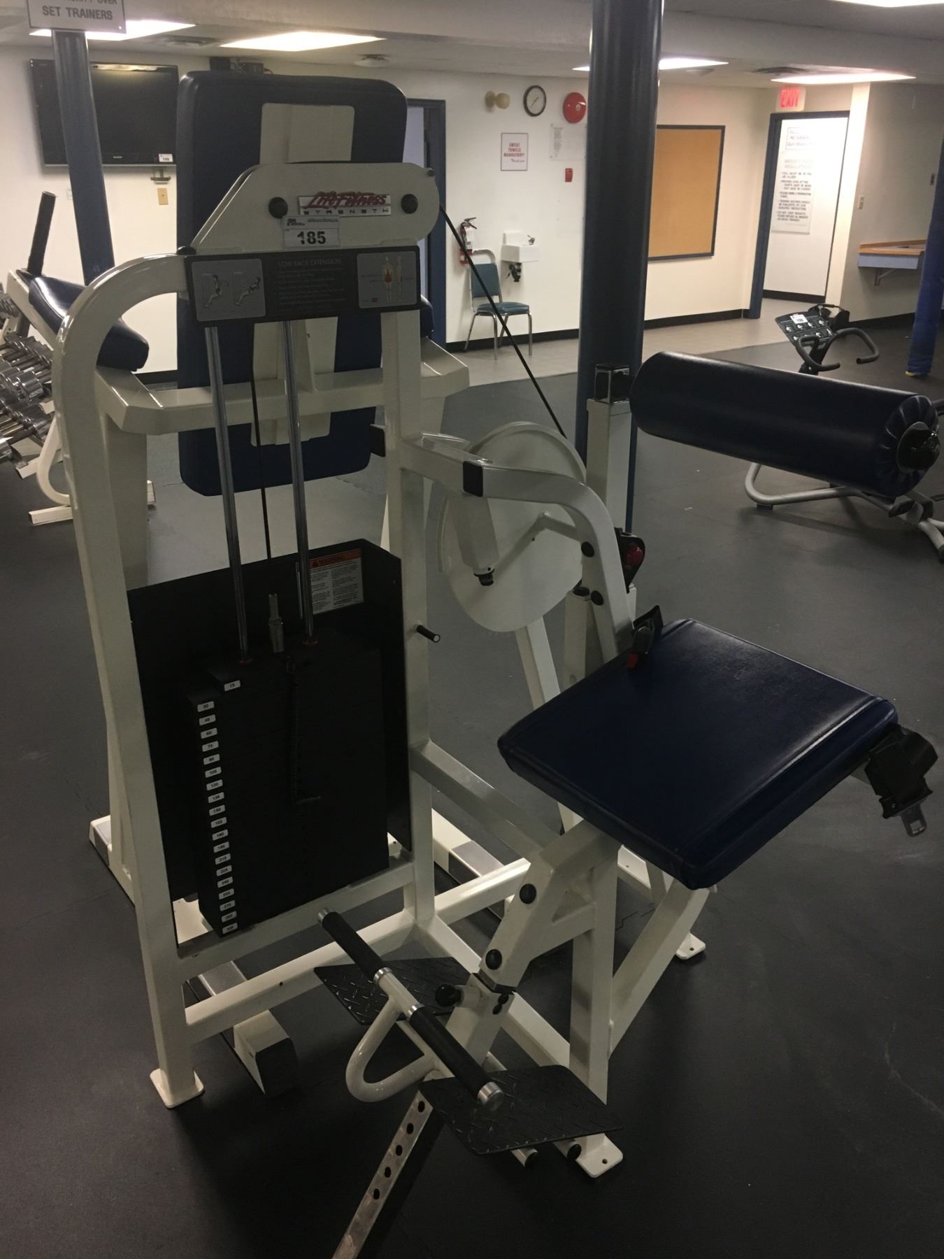 LIFE FITNESS STRENGTH LOW BACK EXTENSION WEIGHT MACHINE