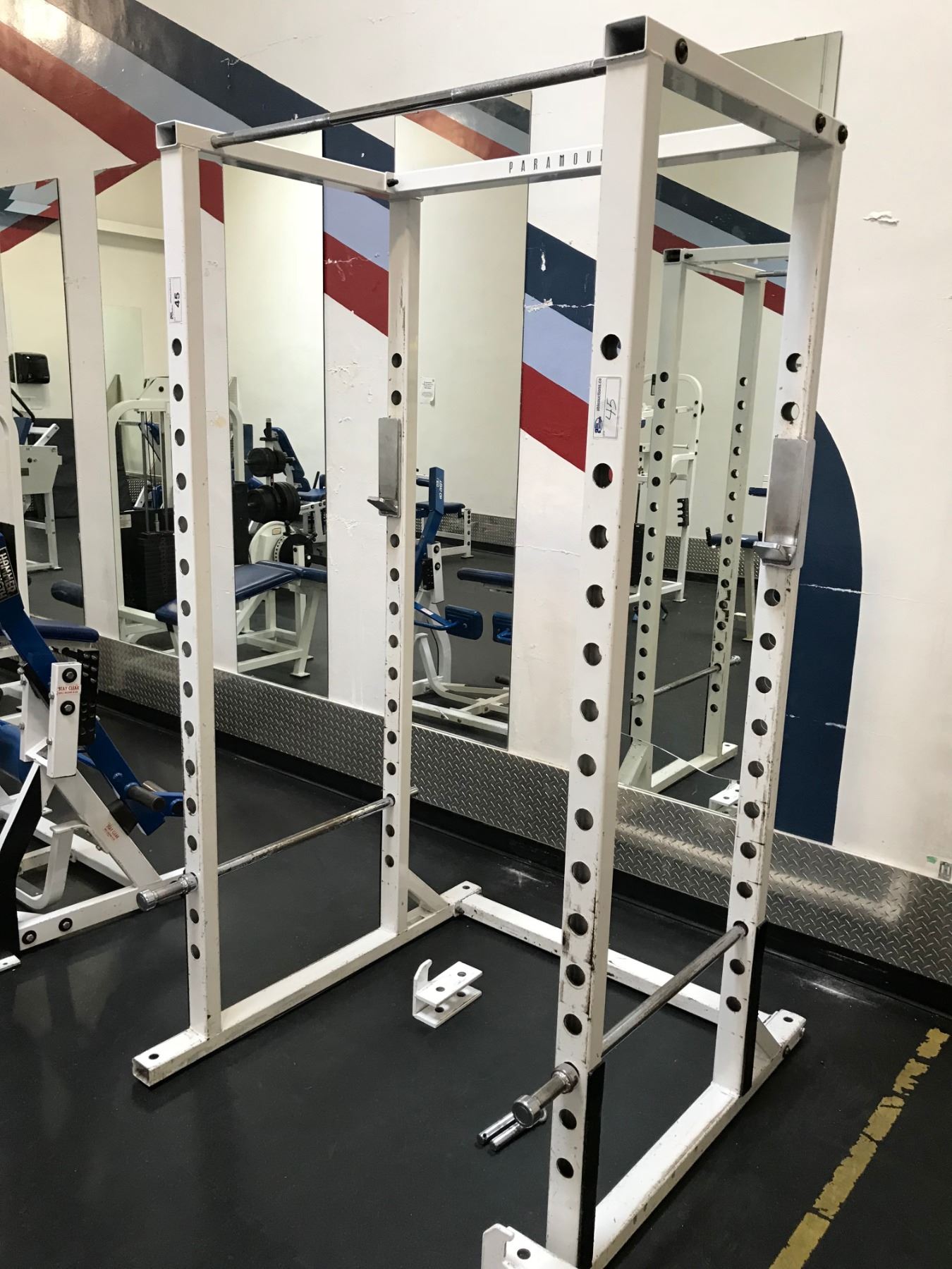 PARAMOUNT WHITE / BLUE SQUAT RACK