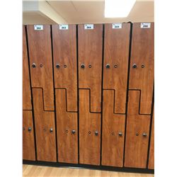 76  X 12  DOUBLE DOOR AUTUMN MAPLE MULTI-LOCK LOCKER BAY