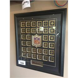 FRAMED BUDWEISER NFL PRINT 26 X 23 INCH