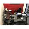 Image 1 : GLASS OFFICE DESK WITH CHAIR