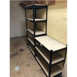 ASSORTED WOOD & METAL SHELVING